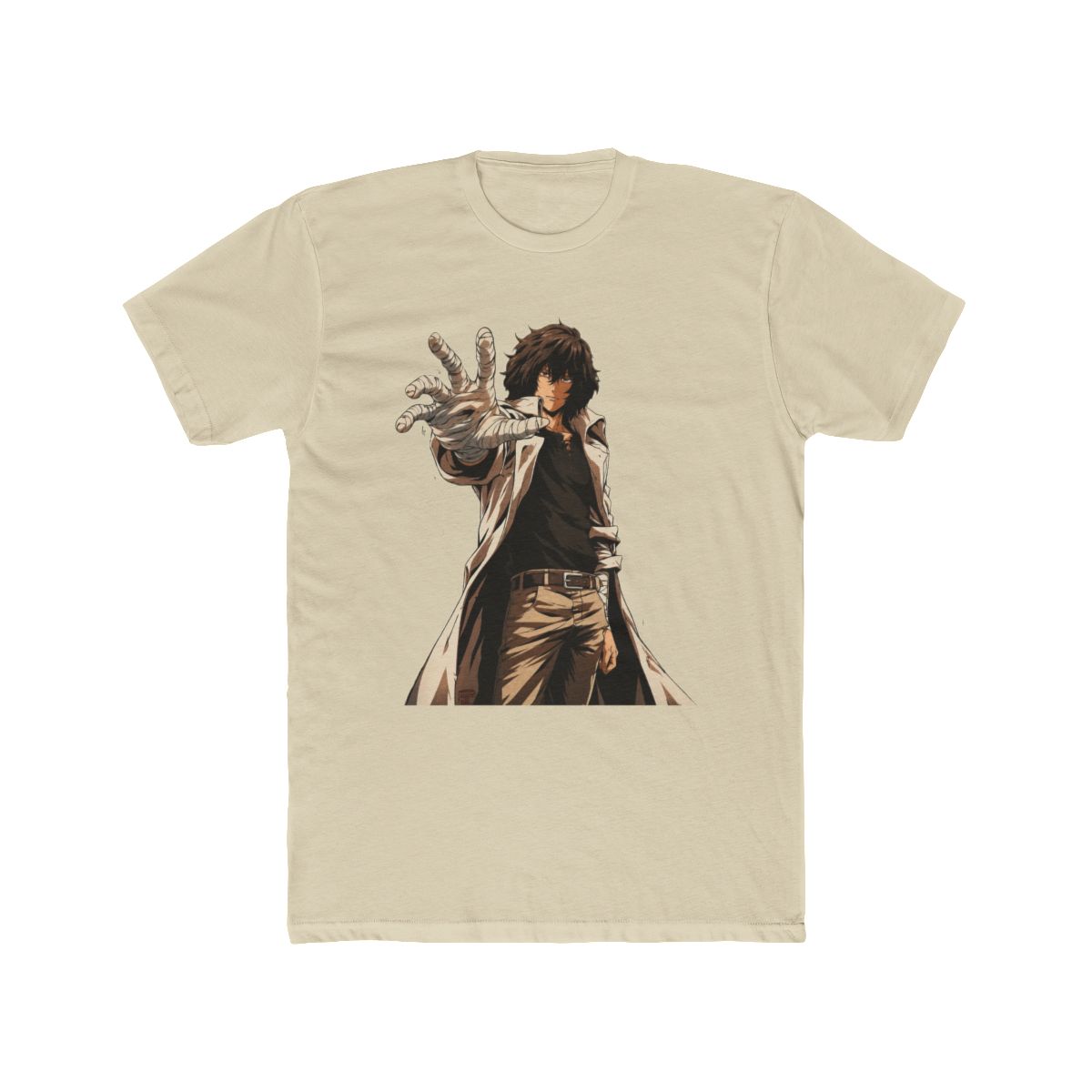 Dazai Osamu Bandaged Hand Fan Art T Shirt | Bungo Stray Dogs - alternate angle 4, merchandise