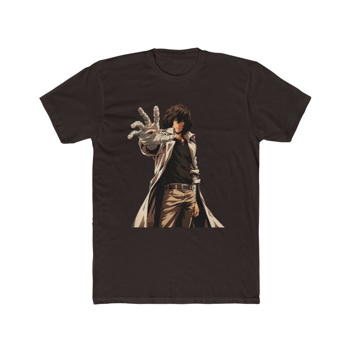 Dazai Osamu Bandaged Hand Fan Art T Shirt | Bungo Stray Dogs - alternate angle 3, merchandise