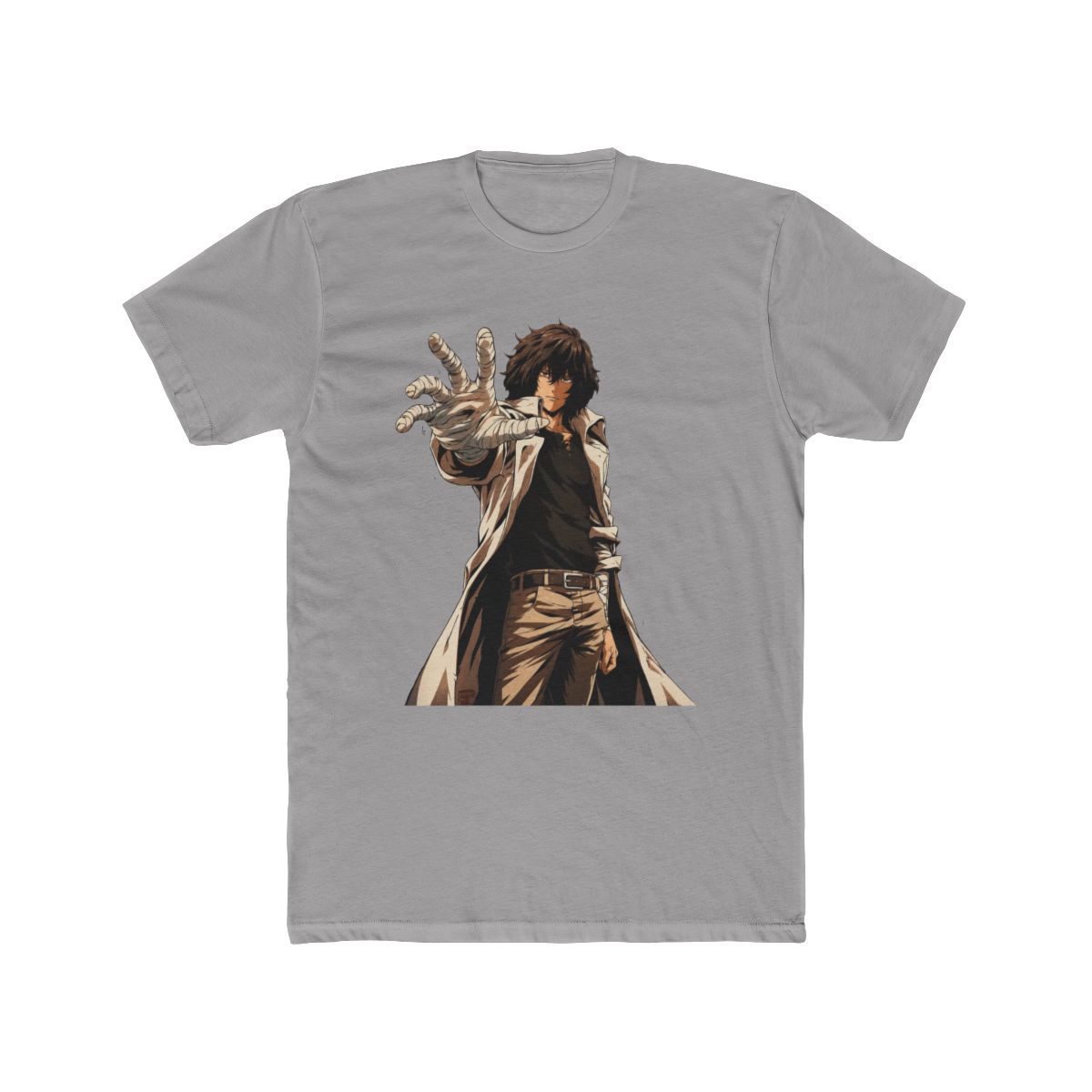 Dazai Osamu Bandaged Hand Fan Art T Shirt | Bungo Stray Dogs - alternate angle 2, merchandise