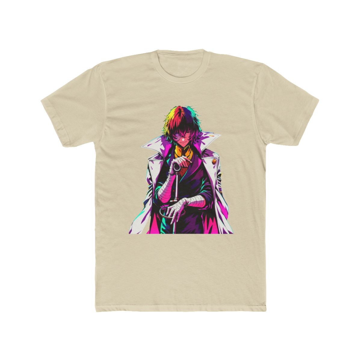 Dazai Osamu Neon Pop Art Print T Shirt | Bungo Stray Dogs - alternate angle 4, merchandise