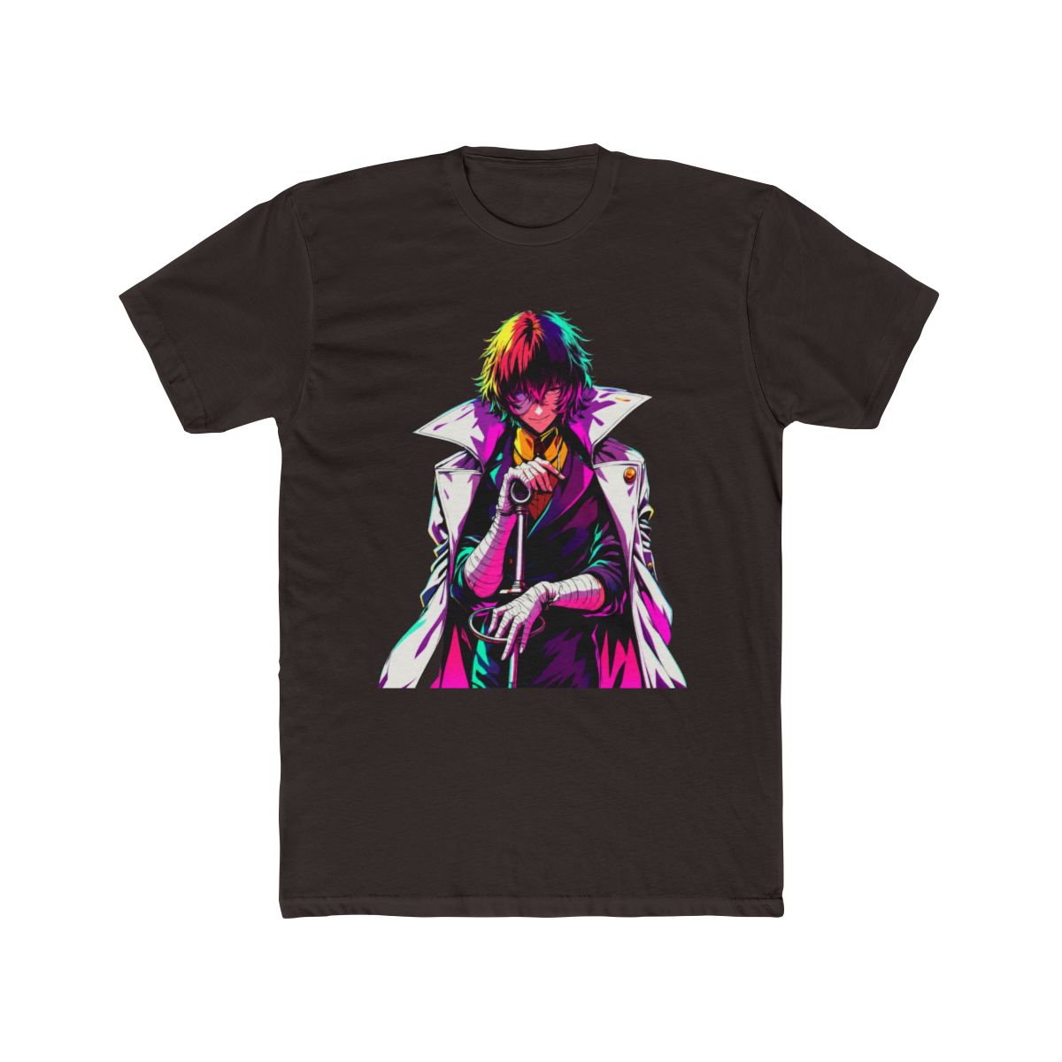 Dazai Osamu Neon Pop Art Print T Shirt | Bungo Stray Dogs - alternate angle 3, merchandise