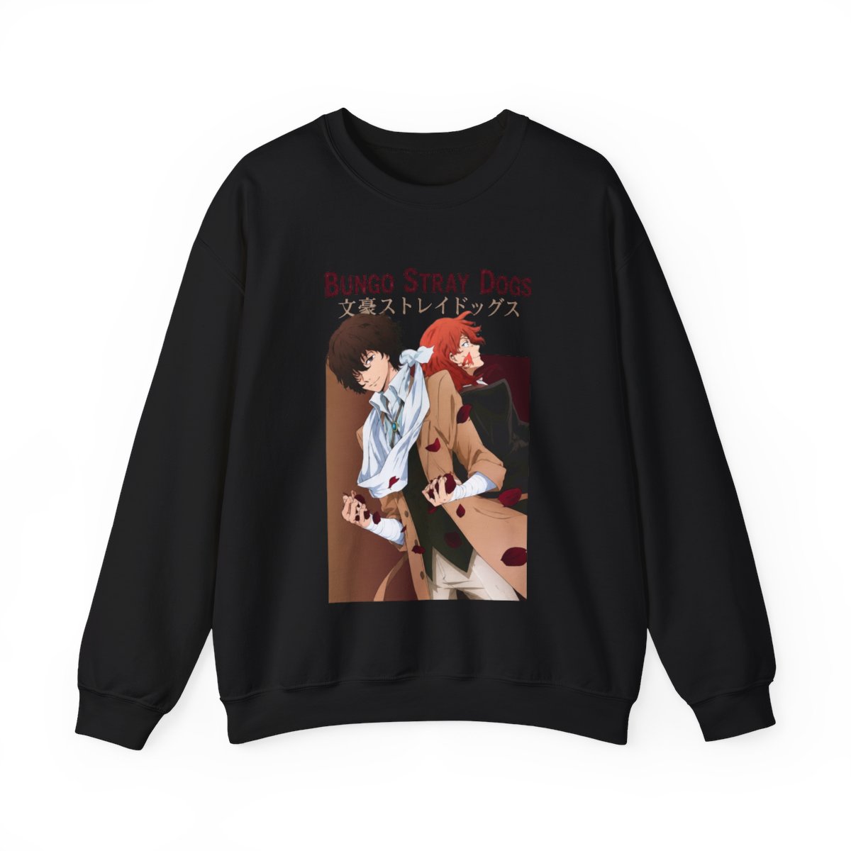 Bungou Stray Dogs anime. Osamu Dazai x Chuuya Nakahara Crewneck | Bungo Stray Dogs