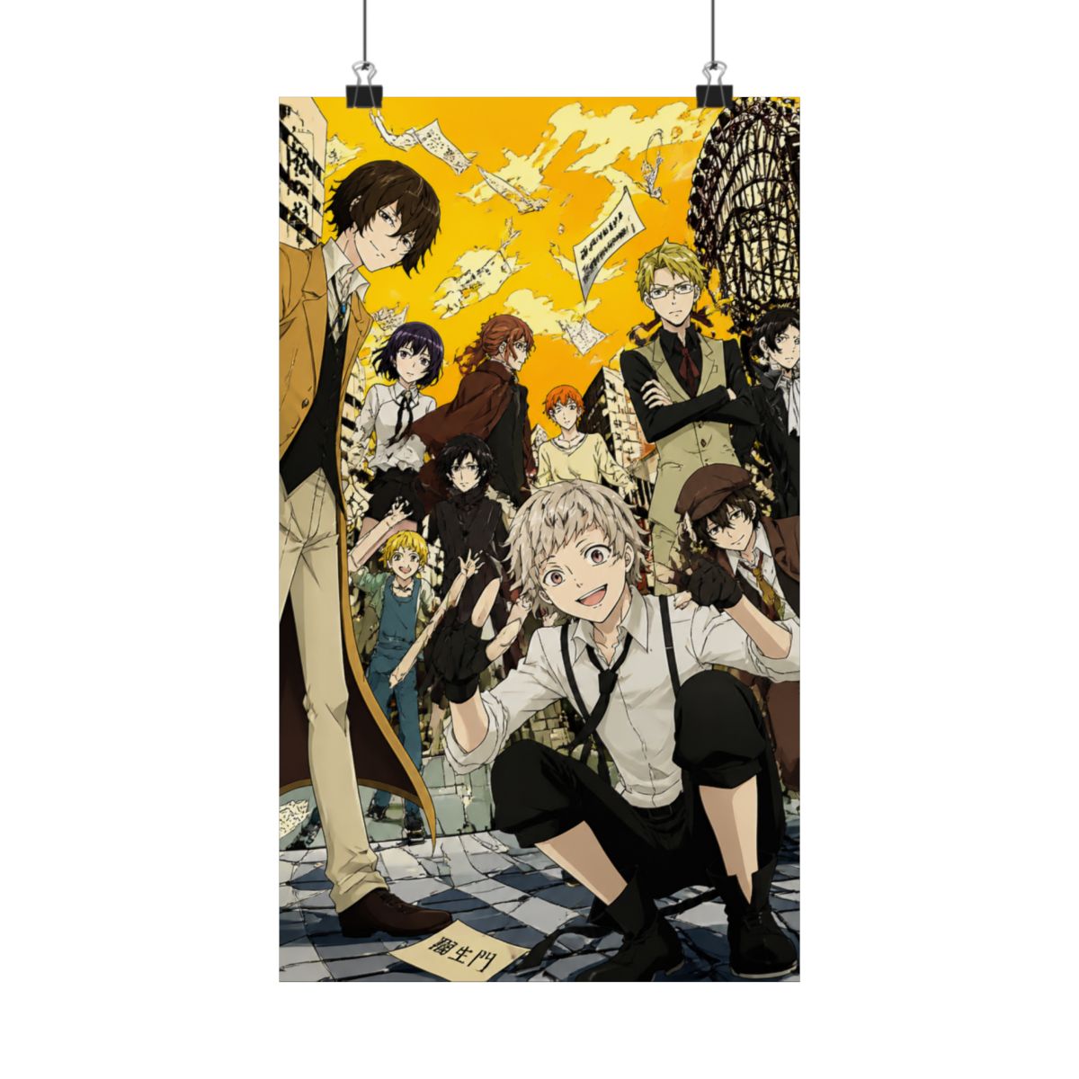Tainsi bungo stray dogs 001 Anime Fabric Wall Scroll Poster Bedroom living room wall hanging decoration posters 30x45cm(12 x 18 in) - alternate angle 2, merchandise