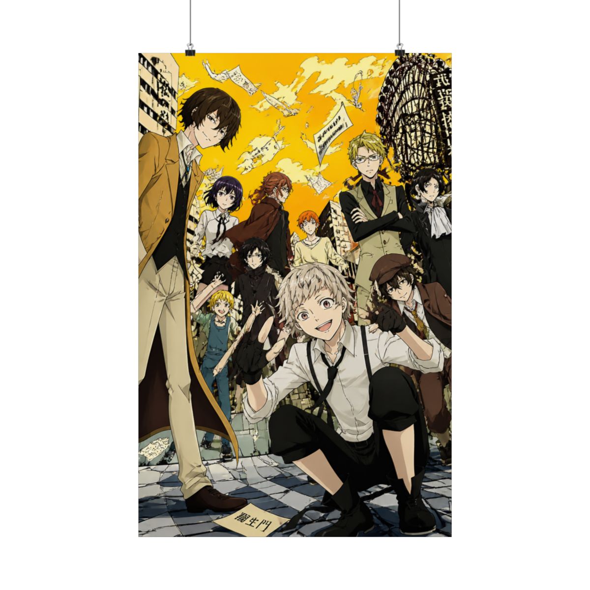 Tainsi bungo stray dogs 001 Anime Fabric Wall Scroll Poster Bedroom living room wall hanging decoration posters 30x45cm(12 x 18 in) - alternate angle 3, merchandise