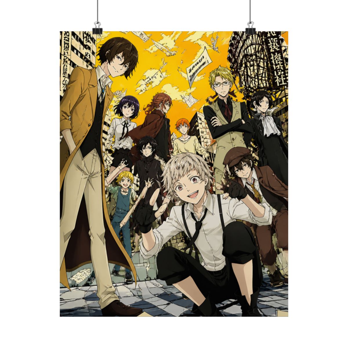 Tainsi bungo stray dogs 001 Anime Fabric Wall Scroll Poster Bedroom living room wall hanging decoration posters 30x45cm(12 x 18 in) - alternate angle 4, merchandise