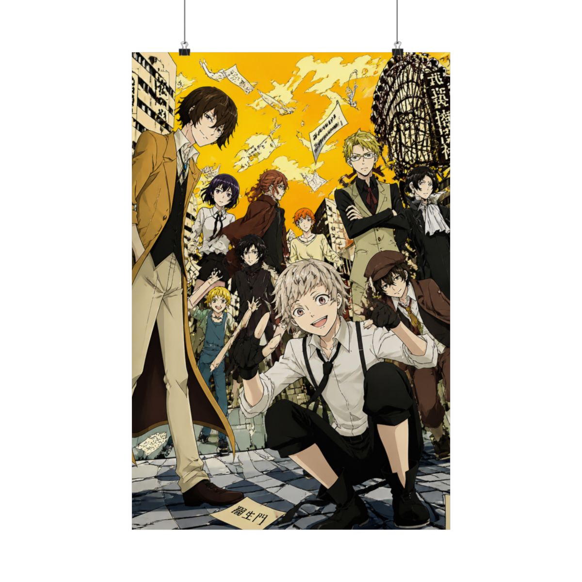 Tainsi bungo stray dogs 001 Anime Fabric Wall Scroll Poster Bedroom living room wall hanging decoration posters 30x45cm(12 x 18 in)