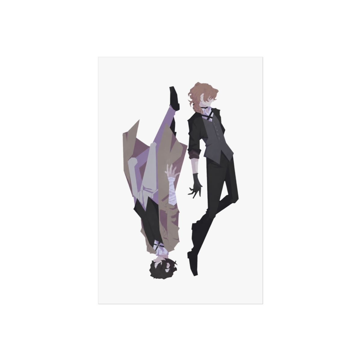 Dazai X Chuuya Poster Bungou Stray Dogs Wall Art Poster Scroll Posters Painting Picture Living Room Decor Home Framed/Unframed 12x18inch(30x45cm) | Bungo Stray Dogs